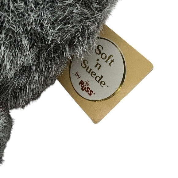 RUSS soft N Suede plush gray Tippy Bear - Picture 5 of 5